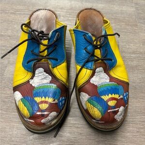 Women's Colorful Balloon Embossed Leather Flats